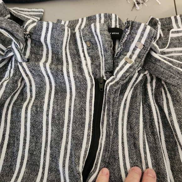 Who What Wear Striped Linen high-waist Pants - Picture 5 of 8